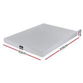 Giselle Bedding Cool Gel Memory Foam Mattress Charcoal 7-Zone Washable Bamboo Cover 15cm Queen